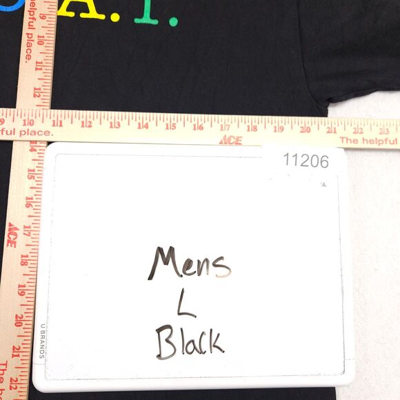 @All GOAT Crew Neck Short Sleeve Graphic T Shirt Mens Size Large L Black - Picture 7 of 9